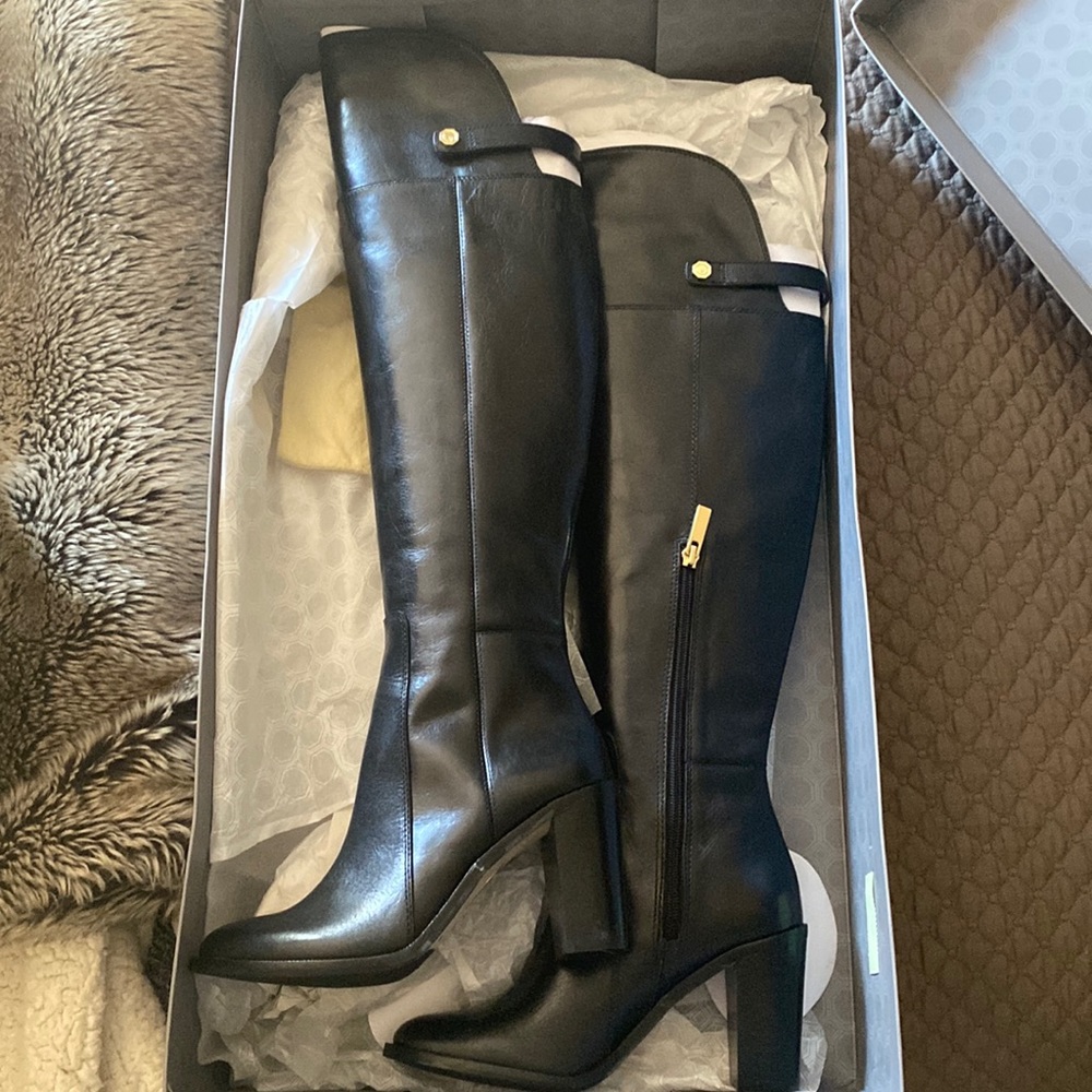 Louise et Cie “Navaria” Italian Leather Black Riding Boots